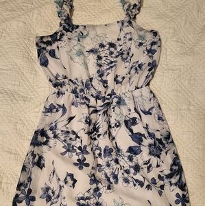 Maurices Blue and White Floral Mini Dress